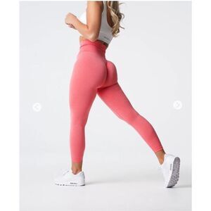 NVGTN Coral NV Seamless Leggings Medium Butt Scrunch EUC